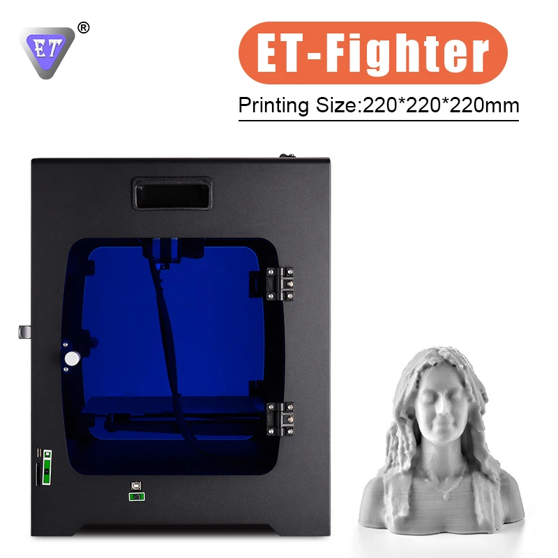 

ET 3D Printer ET-Fighter large print size impressora 3d with Wi-Fi Cloud USB cable and Flash drive connectivity hotend extruder