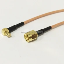 1PC New SMA Male plug switch MCX Male plug Right Angle Connector RG316 Coaxial Cable Pigtail 15CM 6″ Adapter