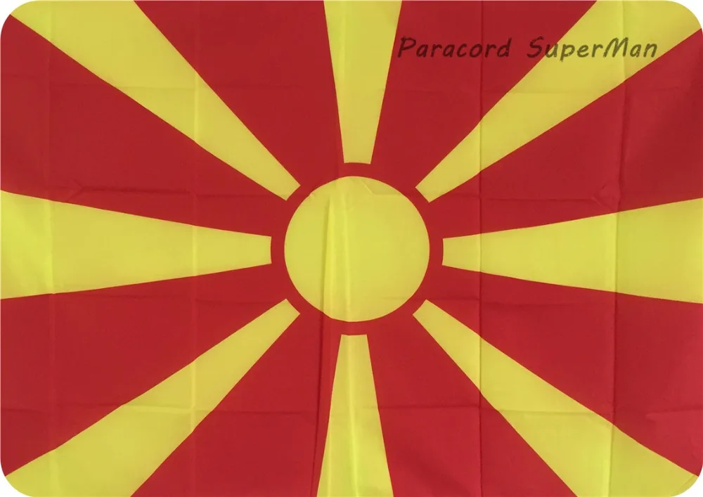 MK баннер, флаг 3 x5ft висит полиэстер Македония баннер, флаг 150x90 см для торжества чемпионата мира по футболу/Защита от влаги/дома