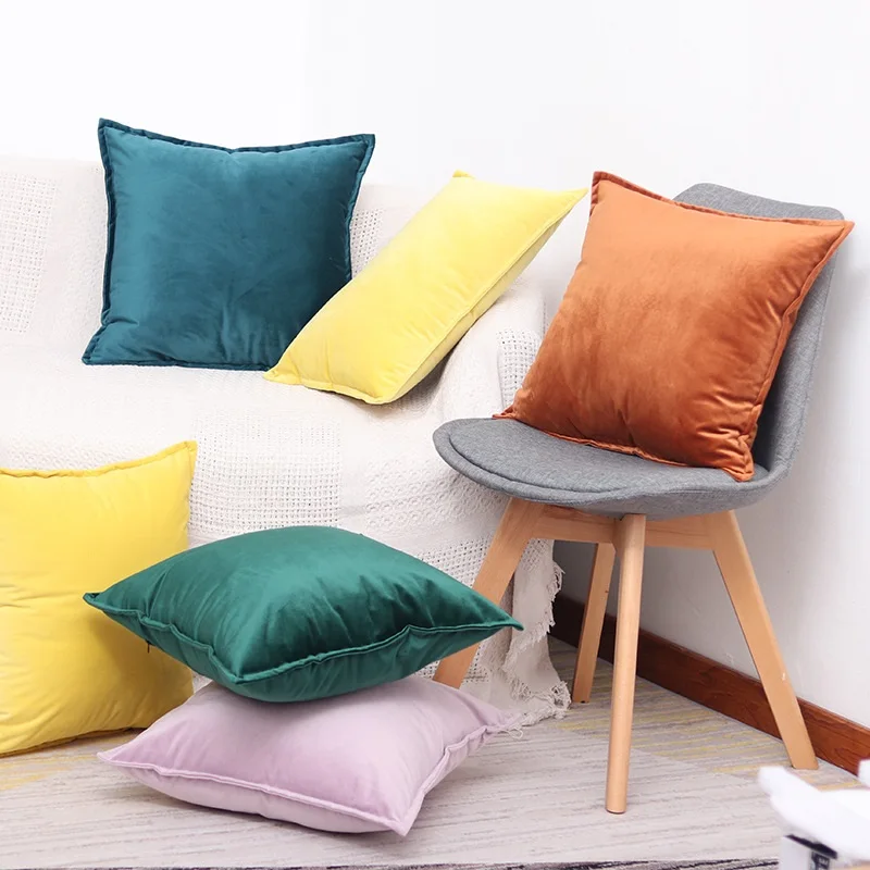 

Luxury Velvet Pillowcase Home Decorative Cushion Cover 45x45cm/50*30cm Kussenhoes Sofa Pillowslip Decorative Housse De Coussin