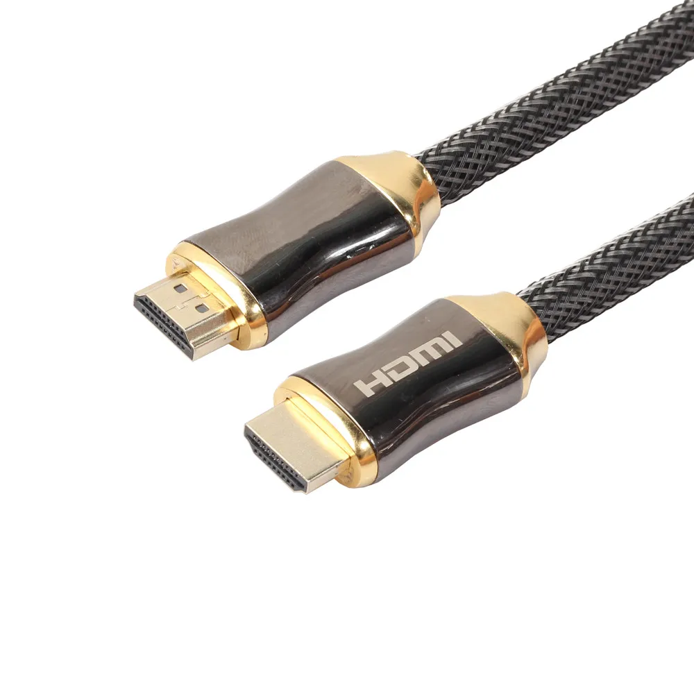 

New Arrival High Quality Braided Ultra HD HDMI Cable v2.0 High Speed + Ethernet HDTV 2160p 4K 3D GOLD 2M