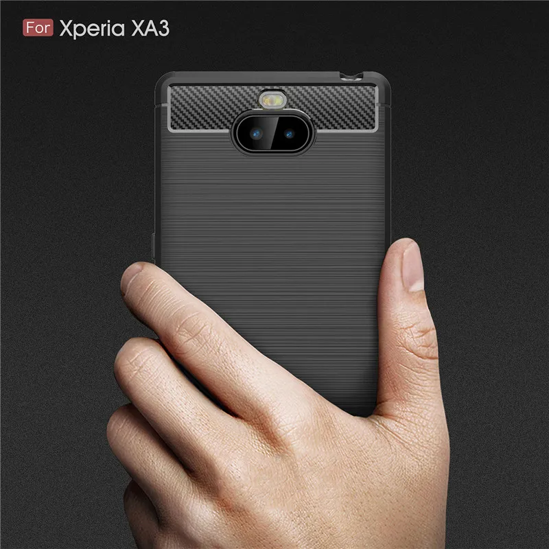 

Carbon Fiber Texture Case For Sony Xperia XA1 XA2 XA3 Ultra XA1 XA2 Plus Silicone Soft TPU Case For Sony XZ3 XZ4 Compact Cover