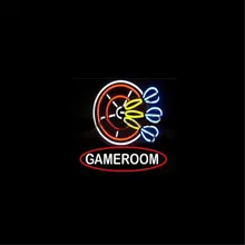 17*1" GAMEROOM DART неоновая вывеска Настоящее стекло пивной бар Бильярд дисплей ресторан магазин рождественские световые знаки