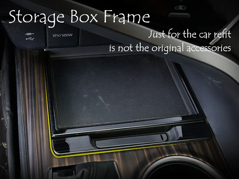 

For Toyota Camry 2017 2018 XV70 Car Internal Garnish Storage Box Trim Cover Frame Sticker Strips Decoration Car Styling 3pcs/