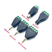 2pcs/lot 3.5 jack connector stereo adapter 3.5mm RCA audio mono channel plug to screw terminal audio mono channel plug 2pcs/lot 3.5 jack connector stereo adapter 3.5mm RCA audio mono channel plug to screw terminal audio mono channel plug
