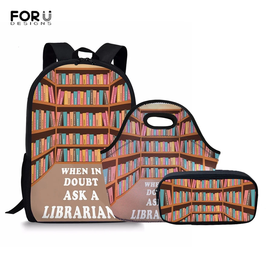 FORUDESIGNS/модный рюкзак для детей школьные сумки набор девочек рюкзаки библиотеки