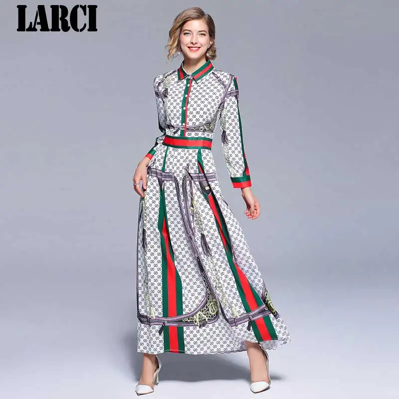 LARCI халат Винтаж принт Лето Платье Макси Zomerjurken 2018 Dames Для женщин длинные Ретро