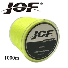 Jof Рыбалка Line 8 нитей 1000 м 8 ткет 8 цветов PE большой мощности сильный плетеный Плетеный Провода Комплексная Для рыбалки