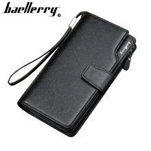Мужской карман бумажник на молнии мужской клатч многофункциональные кожаные кошельки длинная сумка для мобильного телефона большая емкость