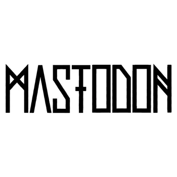 

17.8*5.2CM MASTODON Fashion Logo Car Vinyl Stickers Cool Car Styling Decal Accessories Black/Silver C9-0437