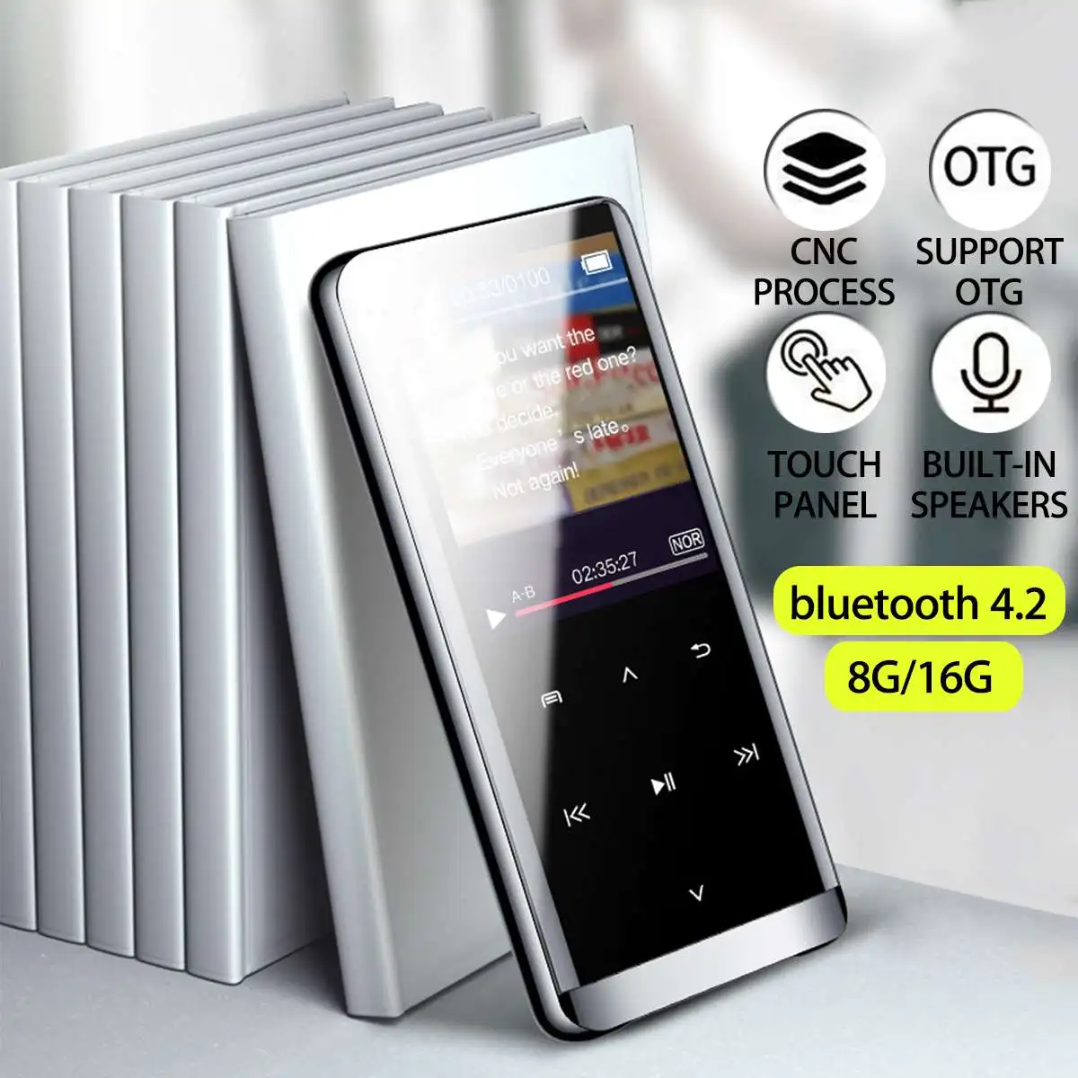 Дешево 16 Гб bluetooth MP3 плеер наушники HiFi fm радио мини font b USB b font mp3 спортивные MP 4 HiFi портативные музыкальные плееры диктофон