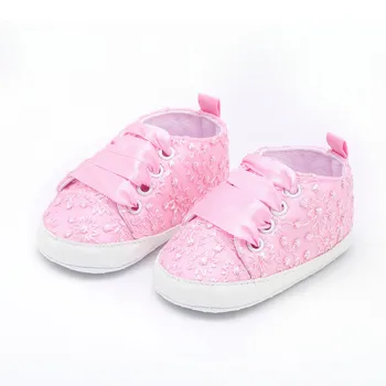 

baby shoes fashion Newborn Baby Girls Lace Floral Embroidery Solid Cute Soft Sole Casual Shoes kız bebek ayakkabı1.794