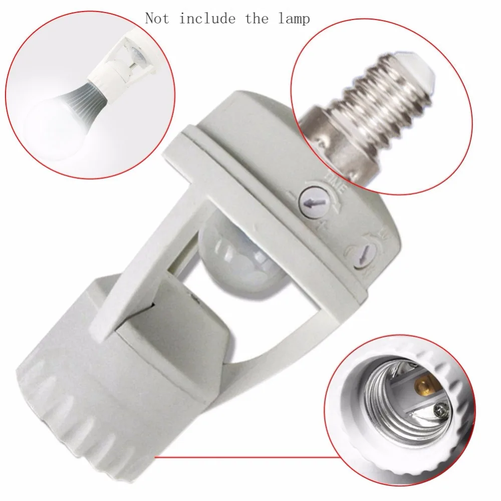 

AC 110 To 240V E27 E14 B22 Plug Socket Switch Base LED Screw Light Bulb PIR Infrared Motion Sensor Lamp Switch Socket Holder