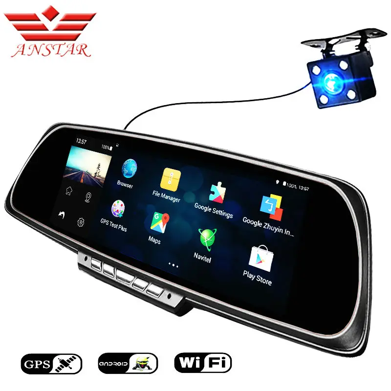 

ANSTAR Android Car Dvr Camera Dash Cam Dual Lens Mirror Car Recorder Rear View Camera Auto Parking Assistance Full HD 1080P DVRs