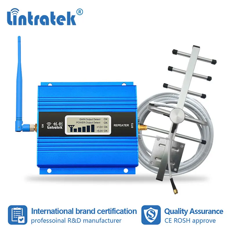 

Lintratek GSM 900MHz Cell Phone Signal Booster Amplificateur GSM Mobile Cellular Repeater Amplifier Antenna LCD Display Set da