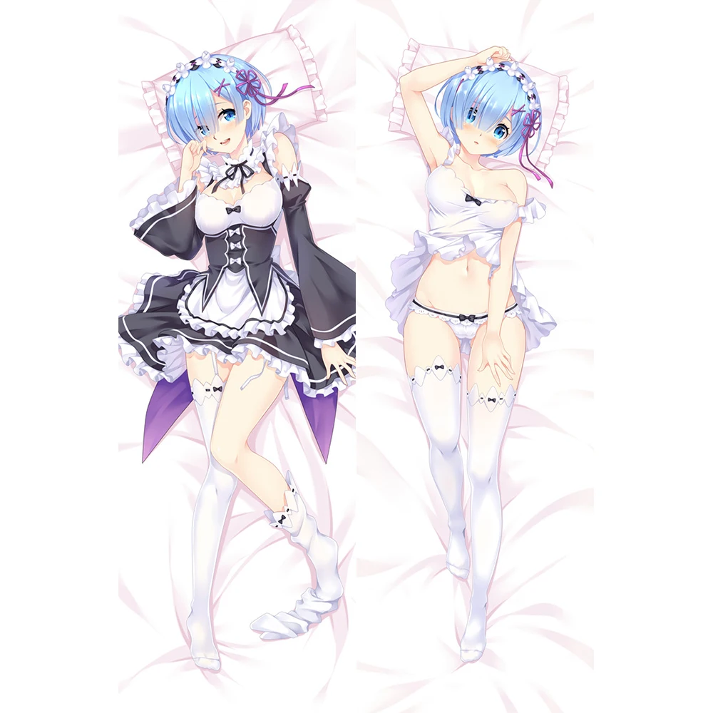 Чехол для подушки Re:Zero начиная с жизни в другом мире Эмилия Рем Рам аниме