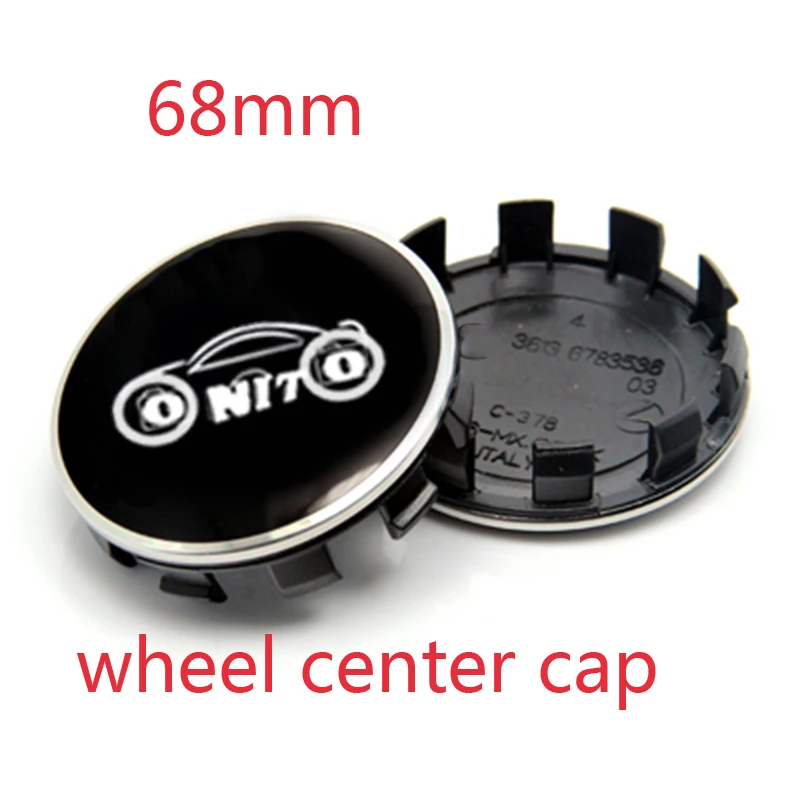 

Car styling 4pcs/set 68mm 2.36inch car wheel center cap auto wheel logo emblem black base 10clips Wheel Dust-proof emblem covers