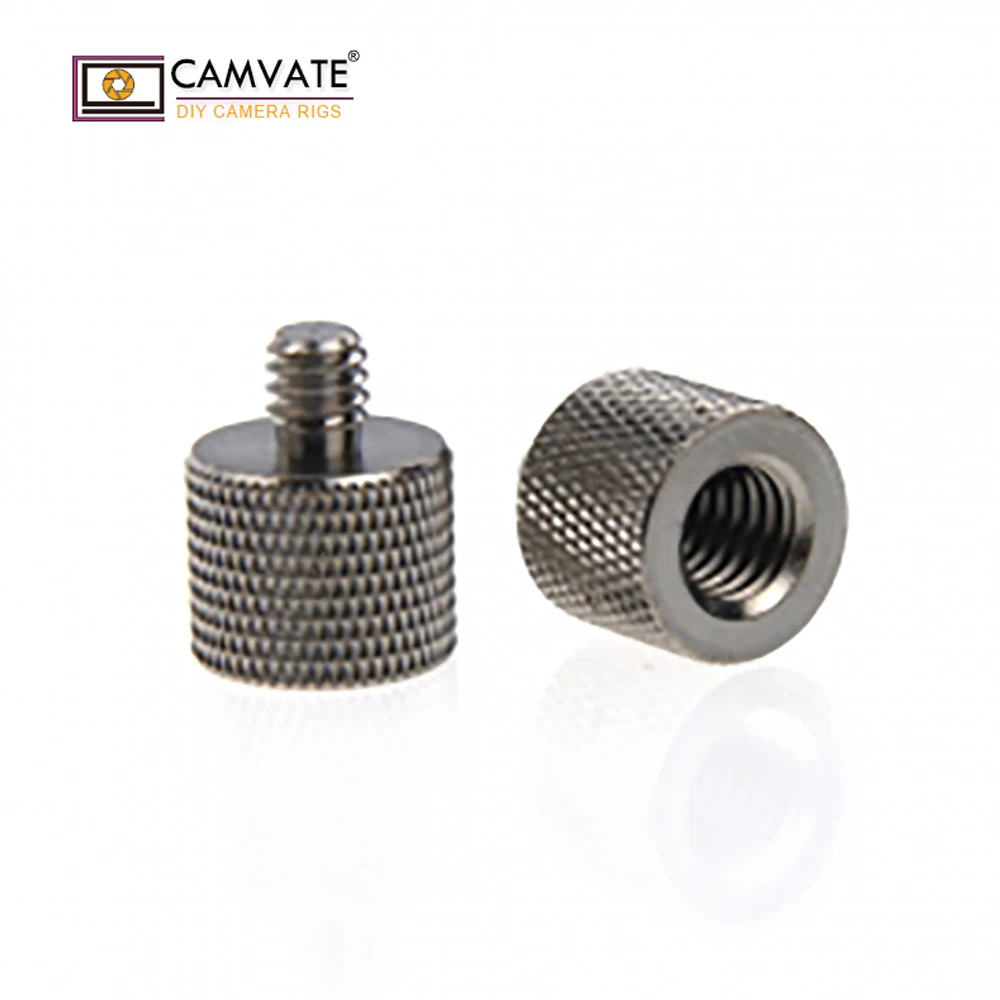 CAMVATE 1//4 macho a 1//4 macho y 1//4 macho a 3//8 macho /& 3//8 macho a 3//8 rosca macho adaptador de tornillo para c/ámara tr/ípode