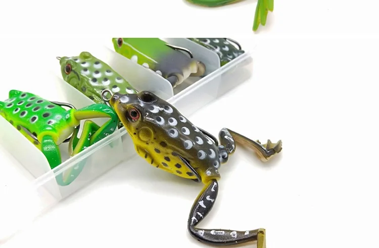 5pcs/BOX 5.5cm 15g Frog Fishing Lures Kit Snakehead Lure Topwater Floating Ray Frog Artificial Bait pesca isca Killer Carp