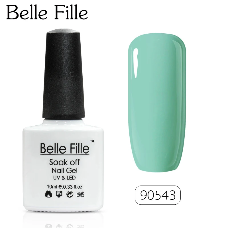 Belle Fille 10 мл зеленая блестящая Наклейка Искусство гель лак Светодиодная лампа для
