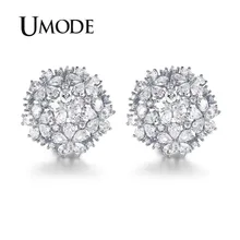 UMODE 4,5 мм X 3 мм грушевидная огранка, кубический цирконий, французские зажимные серьги-клипсы, ювелирные изделия для женщин, модные свадебные серьги, подарок UE0188B