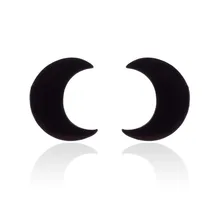 New Arrival Fashion Jewelry Gift Stainless Steel Earrings Cute Moon Design Stud Earrings for Women