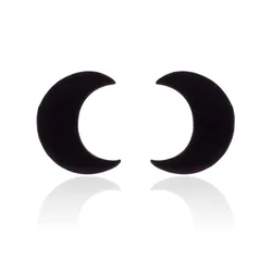 New Arrival Fashion Jewelry Gift Stainless Steel Earrings Cute Moon Design Stud Earrings for Women