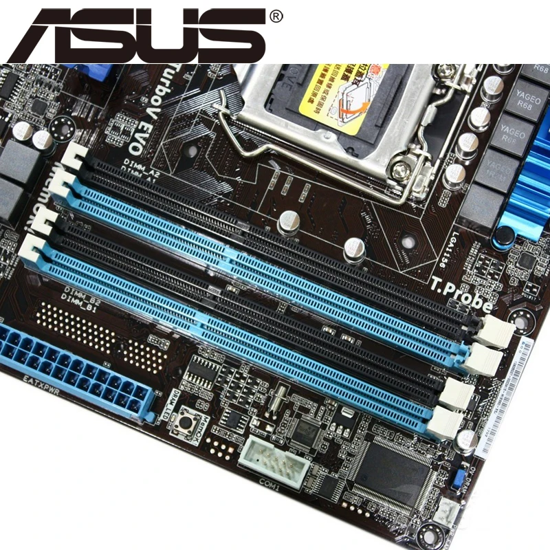 Asus P7P55D настольная материнская плата P55 розетка LGA 1156 i5 i7 DDR3 16G ATX UEFI BIOS оригинальная