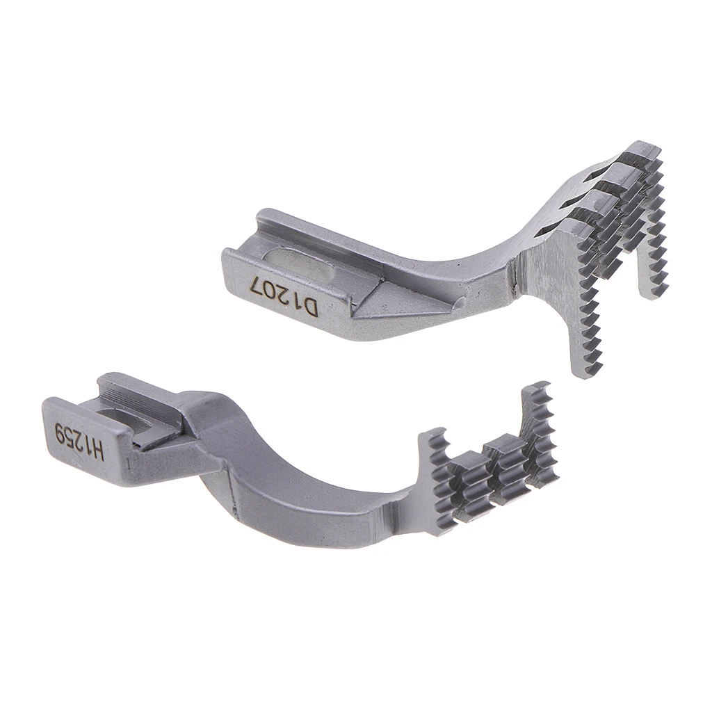 Steel Industrial Coverstitch Sewing Machine Feed Dog H1259/D1207 Set for Siruba F007E-W122