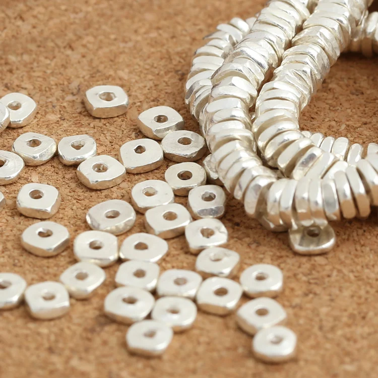 925 Silver Jewelry Spacers Real Sterling Silver Solid Beads Pure Silver