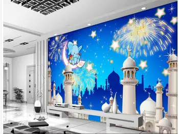 

Custom photo 3d wallpaper Non-woven mural wall sticker 3 d Children dream castle painting 3d wall room murals wallpaper