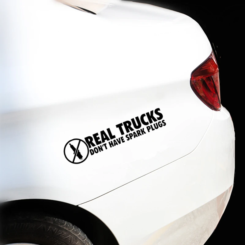 Real Trucks Don t Have Spark Plugs Funny Die Cut Vinyl Decal JDM Car Sticker D104 Real Trucks Don t Have Spark Plugs Funny Die Cut Vinyl Decal JDM Car Sticker D104