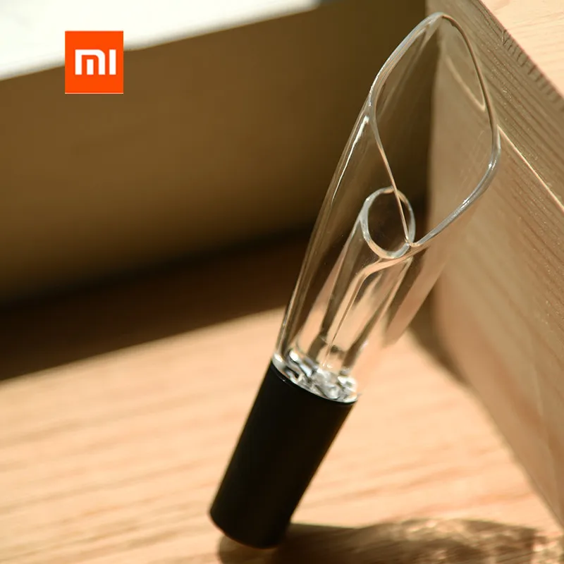 Черный Xiaomi mijia нержавеющая сталь быстрое Вино Графин Мини Портативный винный фильтр воздухозаборник аэратор для семейного бара - Цвет: Черный