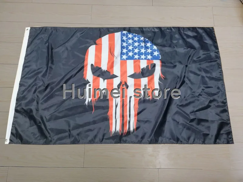 PUNISHER SKULL FLAG 3x5FT 90x150CM TWO GROMMETS