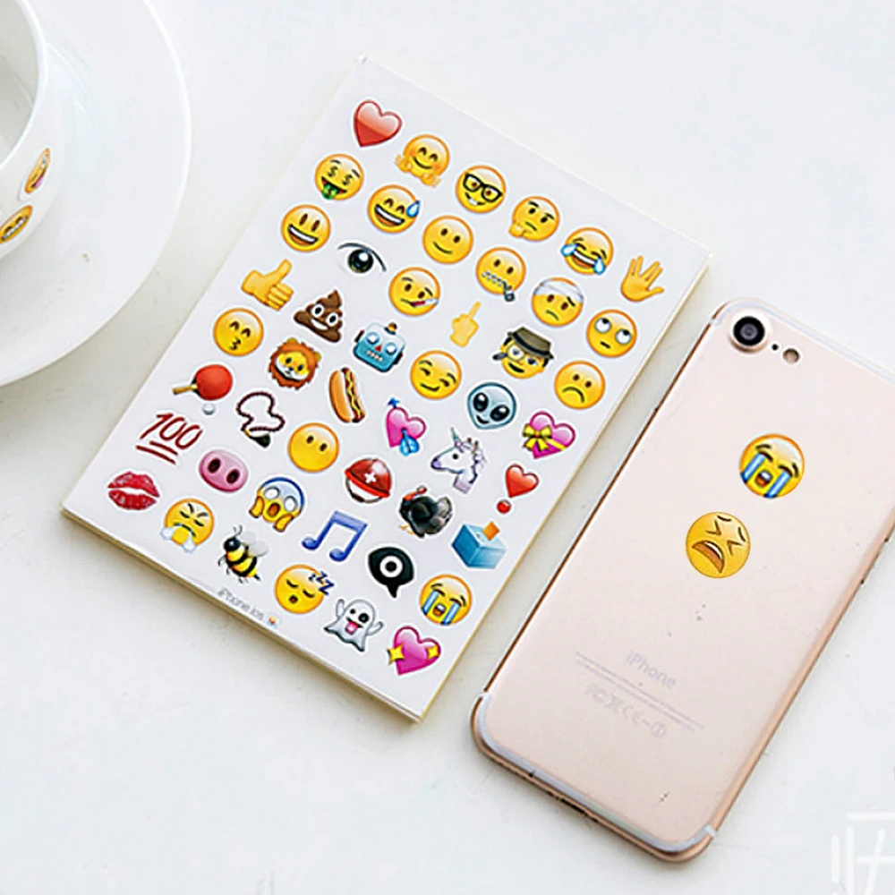 

Phone Sticker Cute Portrait Sticker Smiling Face Interesting Smile Face Stickers Children Kids Toy for Phone Notebook Message