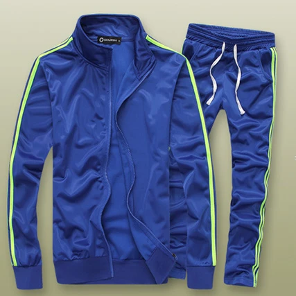 Dark Blue FK038 Мужской модный спортивный костюм, повседневный спортивный костюм, мужские толстовки/свитшоты, спортивная одежда, пальто на молнии+ штаны, спортивный костюм, мужской комплект, брендовая одежда - Цвет: Dark Blue FK038