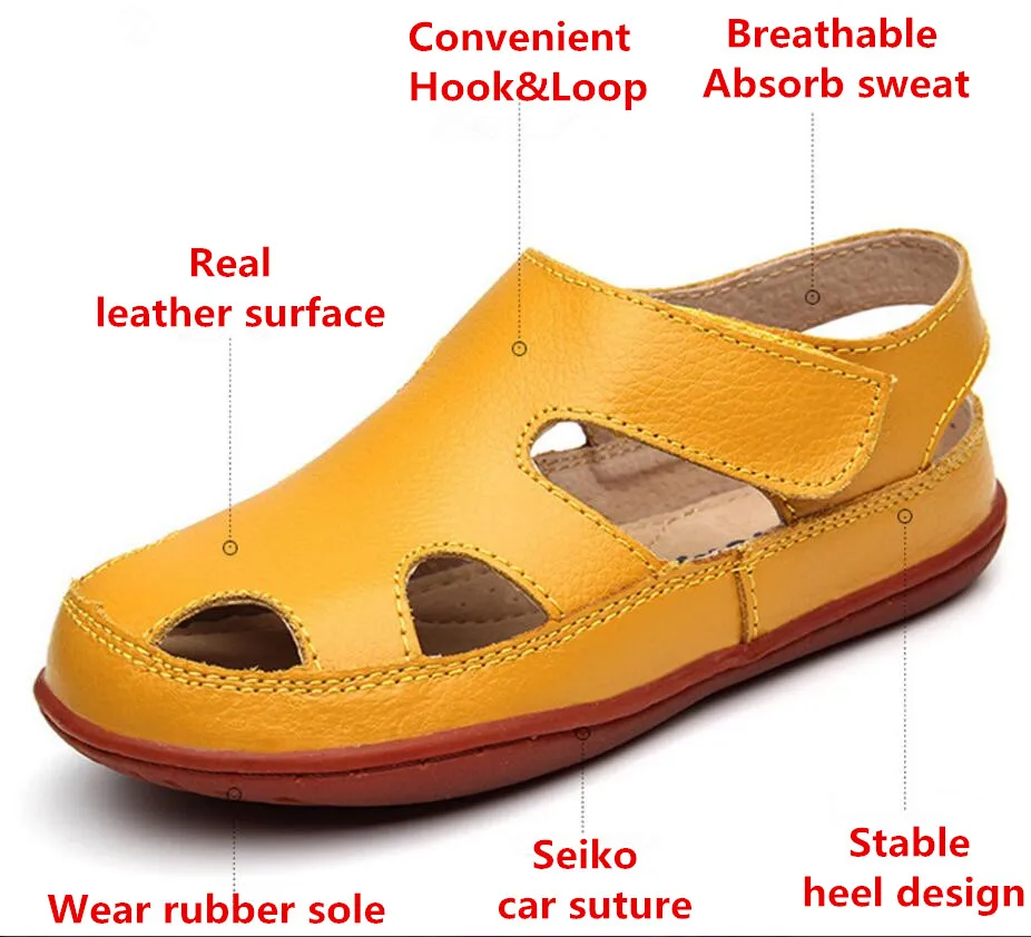 Children's leather sandals-17