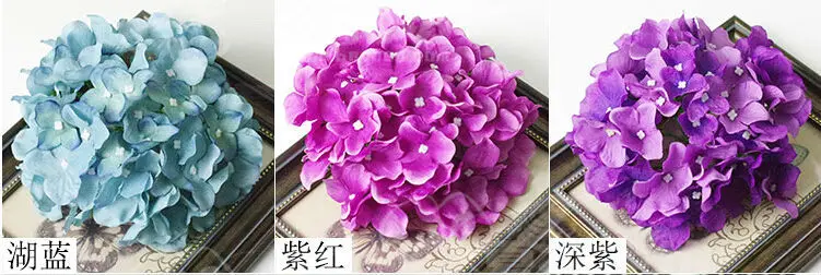 20 цветов 54 шт качественные Искусственные Шелковые цветки гортензии свадебные декоративные цветы