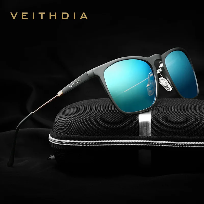Мужские солнцезащитные очки VEITHDIA винтажные брендовые дизайнерские с