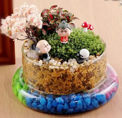 FD2178-Miniature-Dollouse-Garden-Craft-Fairy-Bonsai-Plant-Decor-Grandparents-2PC