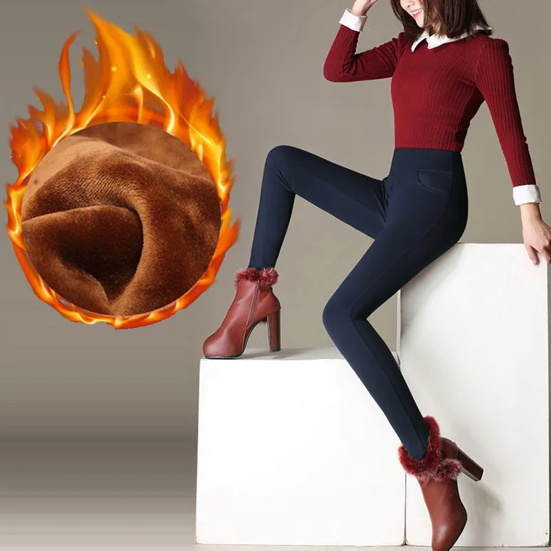 Winter High waist plus thick outer wear Women leggings femaleTrousers elastic pants gold velvet casual pants Women XL Z1816