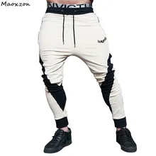 Maoxzon мужские повседневные штаны с завязками для фитнеса для мужчин, Модные свободные брюки-карандаш для активных тренировок, тренировочные штаны, размер M-XXL
