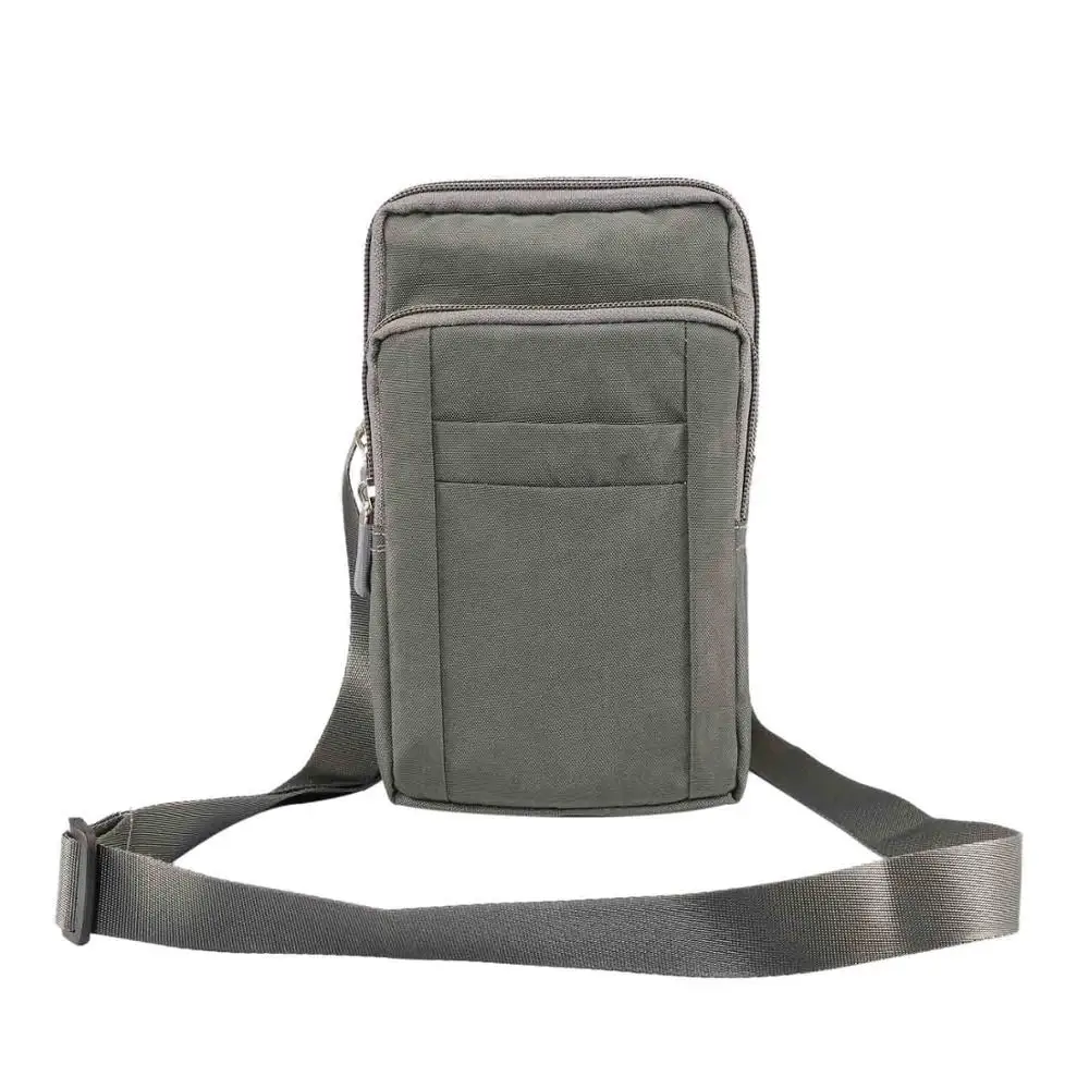 Универсальный чехол, сумка на плечо, сумка для мобильного телефона, кошелек на шею, Открытый Чехол для huawei Y625 Y5 Y7 Y9 Honor 8 9 5X 6X 8X 7A - Цвет: Gray