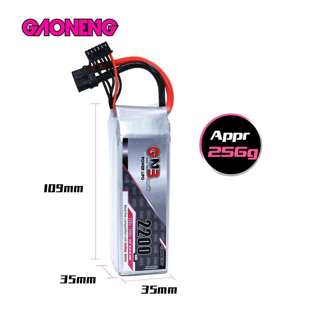 GAONENG GNB 14 8 V 2200mAh 120C 4S Lipo аккумулятор XT60U F Plug для RC FPV Racing Drone|Детали и аксессуары| |