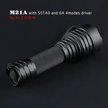 Comboio m21a com luminus sst40, placa dtp de cobre e ar-revestido para dentro, proteção de temperatura, 21700 lanterna, luz da tocha
