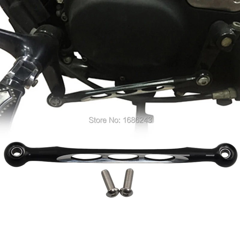 

8mm Black & Chrome Motorcycle Aluminum Hollow Gear Shift Linkage Fits For Harley Sportster 883 1200 Iron 833 48 New