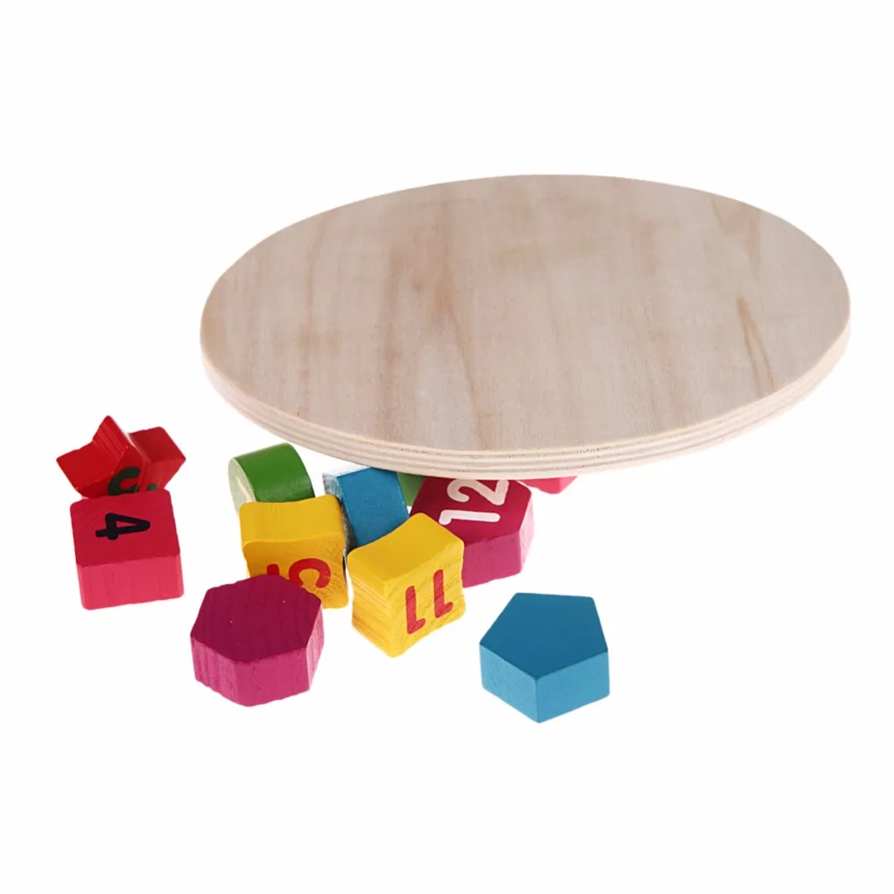 Красочные цифровые геометрические часы детские деревянные головоломки игрушки Обучающие Математика обучения монтессори игрушка для детей подарок на день рождения