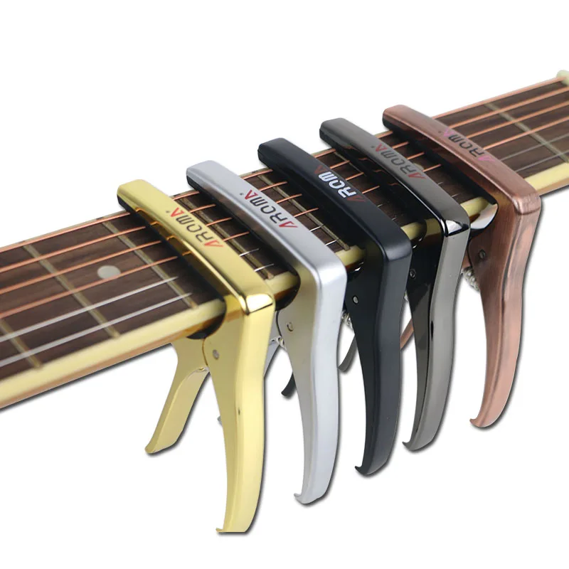 

Aroma Acoustic Electric Guitars Unique Versatile Capo Capodaster Guitar Ukulele Capo Daster Chrome Metal Alloy Pin AC21
