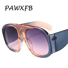 PAWXFB, большая оправа, итальянский бренд, дизайнерские Овальные Солнцезащитные очки для женщин, Ретро стиль, знаменитые негабаритные солнцезащитные очки, очки, Gafas de sol Shades
