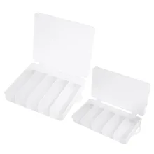 Белый прозрачный ящик для рыболовных снастей 5 отсеков рыболовные приманки Рыболовные Крючки Чехол для инструментов рыболовные инструменты коробка Аксессуар